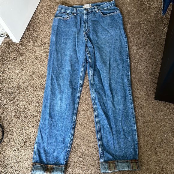 L.L. Bean Denim - L.L. Bean medium-dark wash high waisted mom jeans